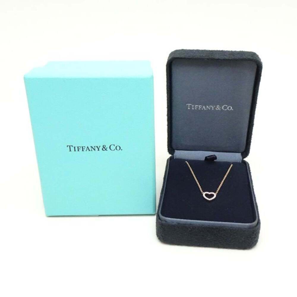 TIFFANY Authentic Gold Diamond Heart Necklace - Picture 8 of 9